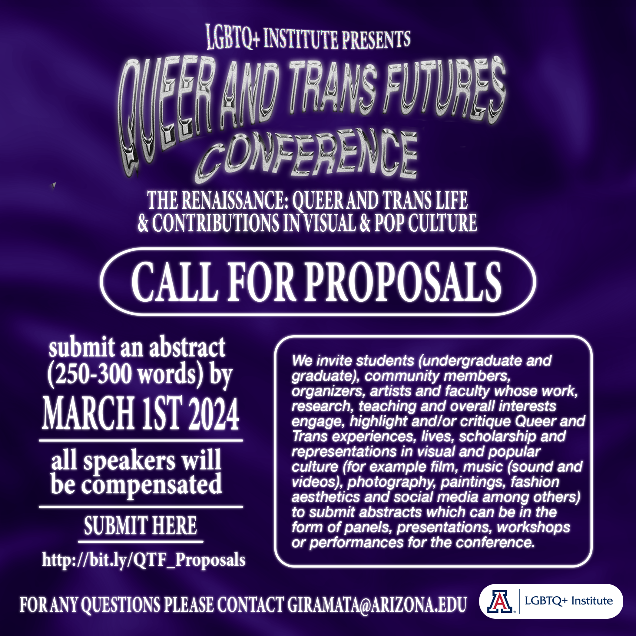 Queer and Trans Futures Conference - Call for Proposals | LGBTQ+ Institute