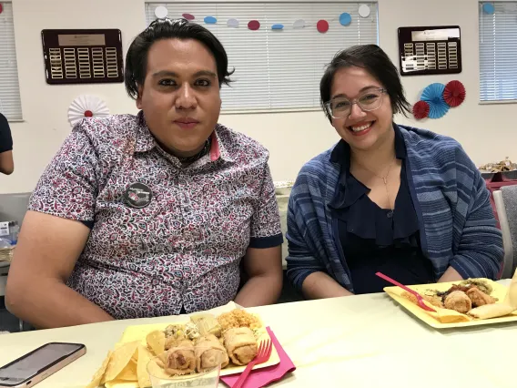 Josue Saldivar (left) with Sharita Gruberg