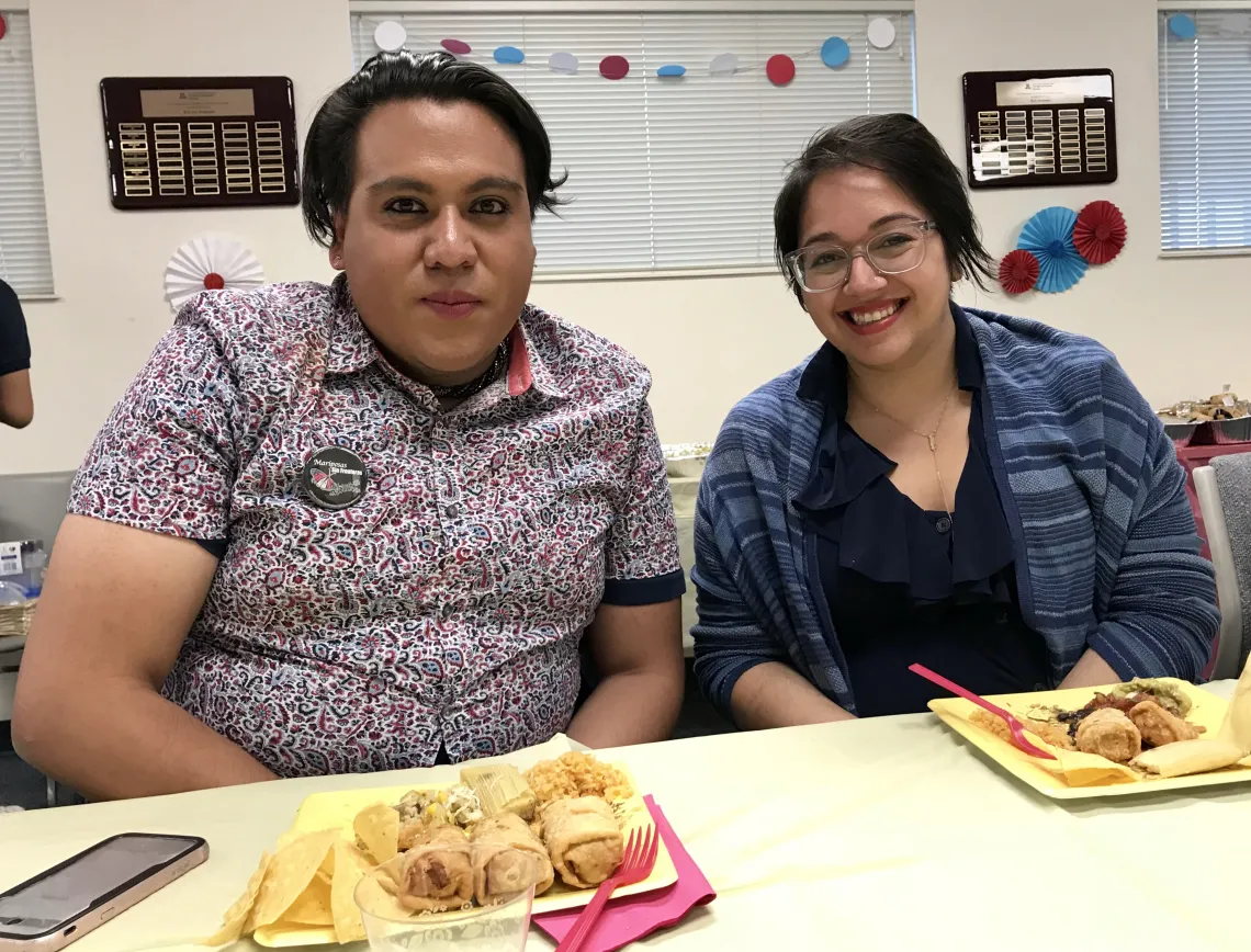 Josue Saldivar (left) with Sharita Gruberg